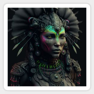 Native American Woman Android Sticker